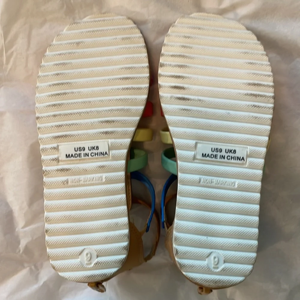 FIBURE Rainbow Gladiator Sandals
